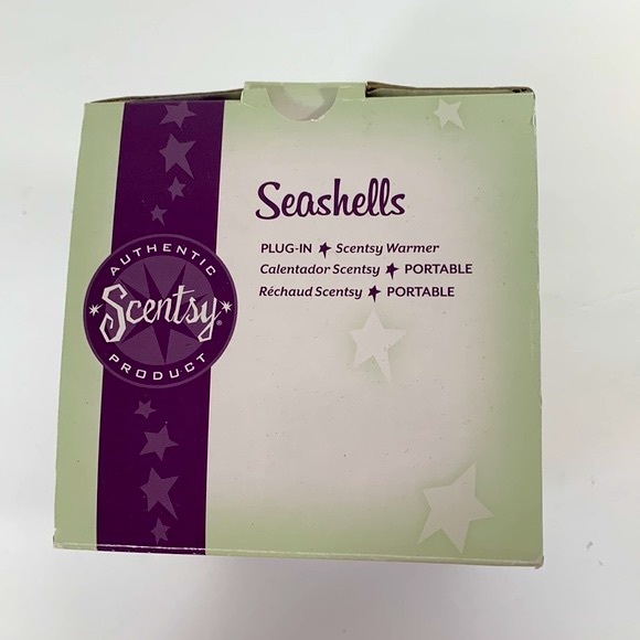 Scentsy Seashells Beachy Plug-In Wax Warmer Ceramic Sandy Finish Raised Shells - Picture 8 of 14